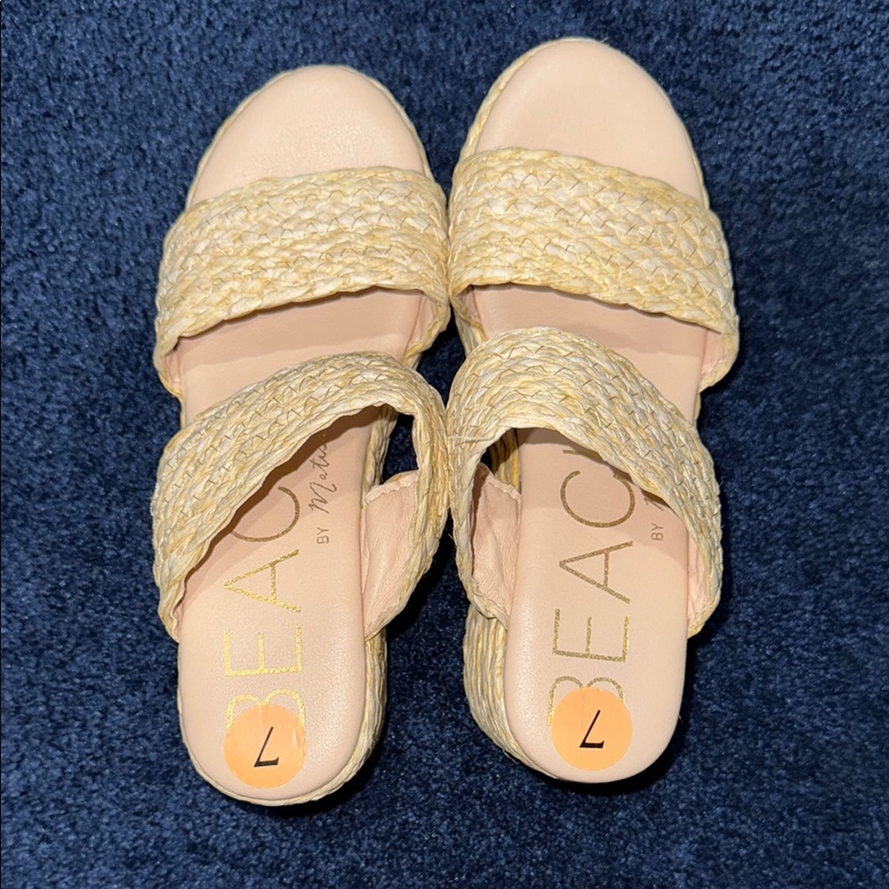 Cream Minimalist Woven Sandals